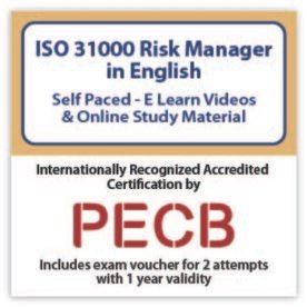 PECB ISO 31000 Risk Manager e-Learning - English - 2 PECB Exam Attempts Included.