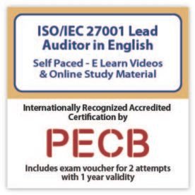ISO 22301 Lead Auditor eLearning in English with 2 PECB Exam Attempts Included.