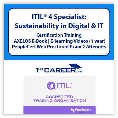 ITIL4 Specialist: Sustainability in Digital & IT eLearning
