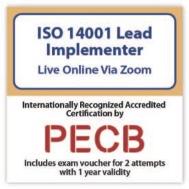 ISO 14001:2026 Lead Implementer – Live Online – English – 2 Exam Attempts Included