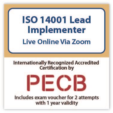 ISO 14001:2026 Lead Implementer – Live Online – English – 2 Exam Attempts Included