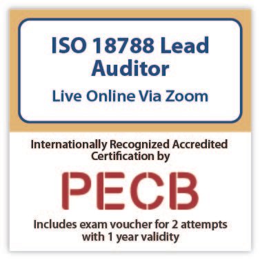 ISO 18788 Lead Auditor – Live Online – English – 2 Exam Attempts Included - New Course Offer