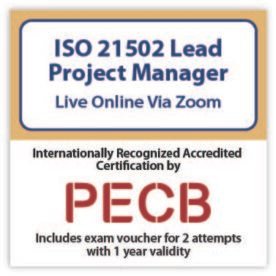 ISO 21502 Lead Project Manager – Live Online – English – 2 Exam Attempts Included