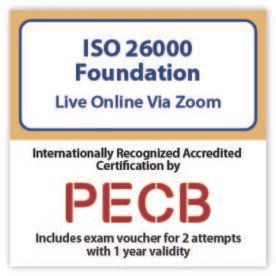ISO 26000 Foundation -  Live Online – English – 2 Exam Attempts Included
