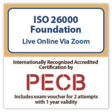 ISO 26000 Foundation -  Live Online – English – 2 Exam Attempts Included