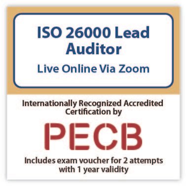 ISO 26000 Lead Auditor -  Live Online – English – 2 Exam Attempts Included