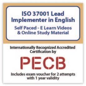 ISO 37001 Lead Implementer - e-Learning - English - 2 PECB Exam Attempts Included