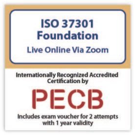 ISO 37301 Foundation – Live Online – English – 2 Exam Attempts Included