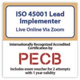 ISO 45001 Lead Implementer – Live Online – English – 2 Exam Attempts Included