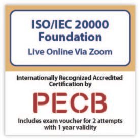 ISO/IEC 20000 Foundation - Live Online - English - 2 Exam Attempts Included