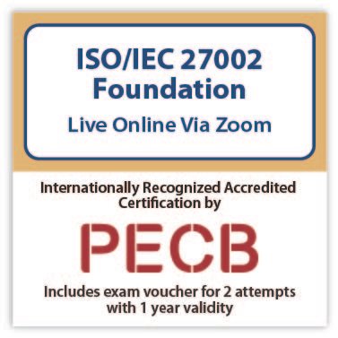 ISO/IEC 27002 Foundation – Live Online – English – 2 Exam Attempts Included