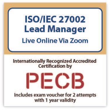 ISO/IEC 27002 Lead Manager – Live Online – English – 2 Exam Attempts Included