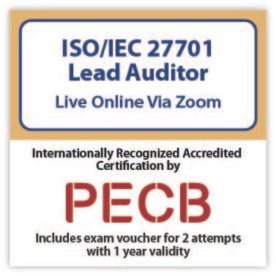 ISO/IEC 27701:2025 Lead Auditor – Live Online – English – 2 Exam Attempts Included