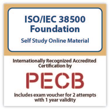 ISO/IEC 38500 Foundation – Self study – English – 2 Exam Attempts Included 1 ISO IEC 38500 Foundation