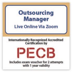Outsourcing Manager -  Live Online – English – 2 Exam Attempts Included
