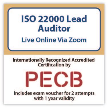 PECB ISO 22000 Lead Auditor Live Online in English 1 PECB ISO 22000 Lead Auditor Live Online in English