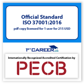 Official Standard ISO 37001:2016 pdf copy licensed for 1 user for 215 USD