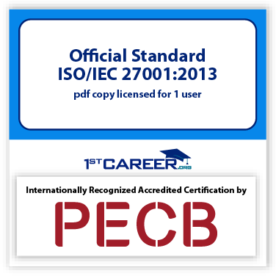 Official Standard ISO/IEC 27001:2013 pdf copy licensed for 1 user