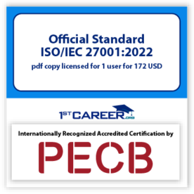 Official Standard ISO/IEC 27001:2022 pdf copy licensed for 1 user for $191 USD