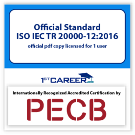 Official Standard ISO IEC TR 20000-12:2016 official pdf copy licensed for 1 user