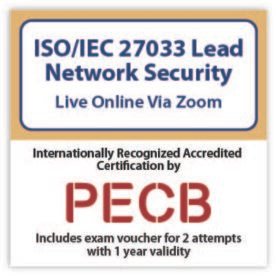 ISO/IEC 27033 Lead Network Security Manager - Live online - English - 2 PECB Exam Attempts Included