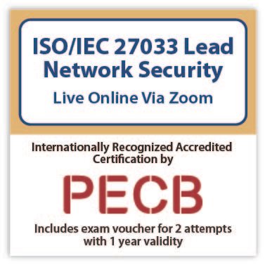 ISO/IEC 27033 Lead Network Security Manager - Live online - English - 2 PECB Exam Attempts Included 1 ISO/IEC 27033 Lead Network Security Manager - Live online - English - 2 PECB Exam Attempts Included