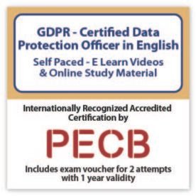 PECB GDPR - Certified Data Protection Officer (CDPO) (eLearning) - English- 2 Exam Attempts Included