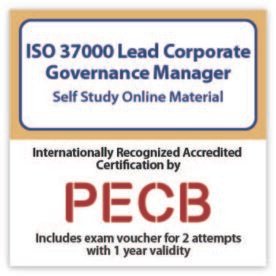 ISO 37000 Lead Corporate Governance Manager – Self study – English – 2 Exam Attempts Included