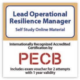 Lead Operational Resilience Manager Self-study with 2 Exam Attempts Included