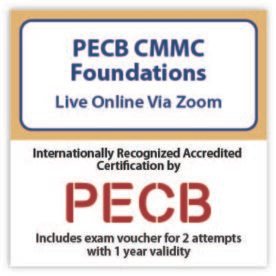 PECB CMMC Foundation - Live Online – English – 2 Exam Attempts Included