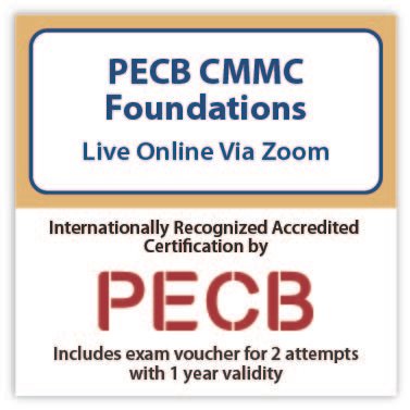 PECB CMMC Foundation - Live Online – English – 2 Exam Attempts Included 1 PECB CMMC Foundation - Live Online – English – 2 Exam Attempts Included
