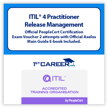 ITIL 4 Practitioner: Release Management Official PeopleCert Certification Exam Voucher 2 attempts with Official Axelos Main Guide E-book Included. Course code: ITIL4RM-Ex-2