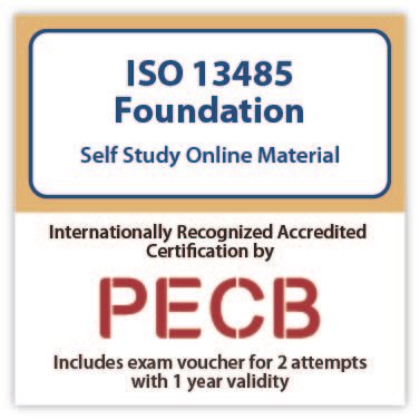 ISO 13485 Foundation Self-study with PECB Exam 2 Attempts Included. - New Course Offer