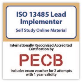 French - ISO 13485 Lead Implementer Autoformation avec 2 tentatives d'examen PECB incluses.