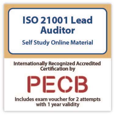 ISO/IEC 21001 Lead Auditor Self-study with PECB Exam 2 Attempts Included.