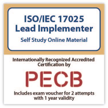 ISO/IEC 17025 Lead Implementer Self-study with PECB Exam 2 Attempts Included.